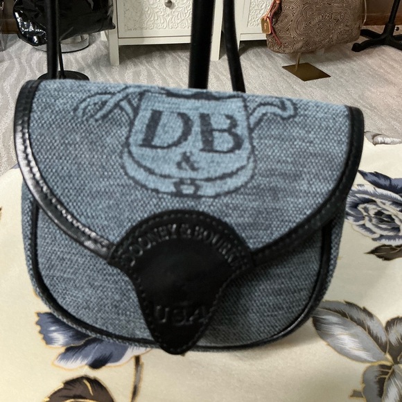 Dooney & Bourke Blue and Black Crossbody Bag with Logo - Picture 2 of 11